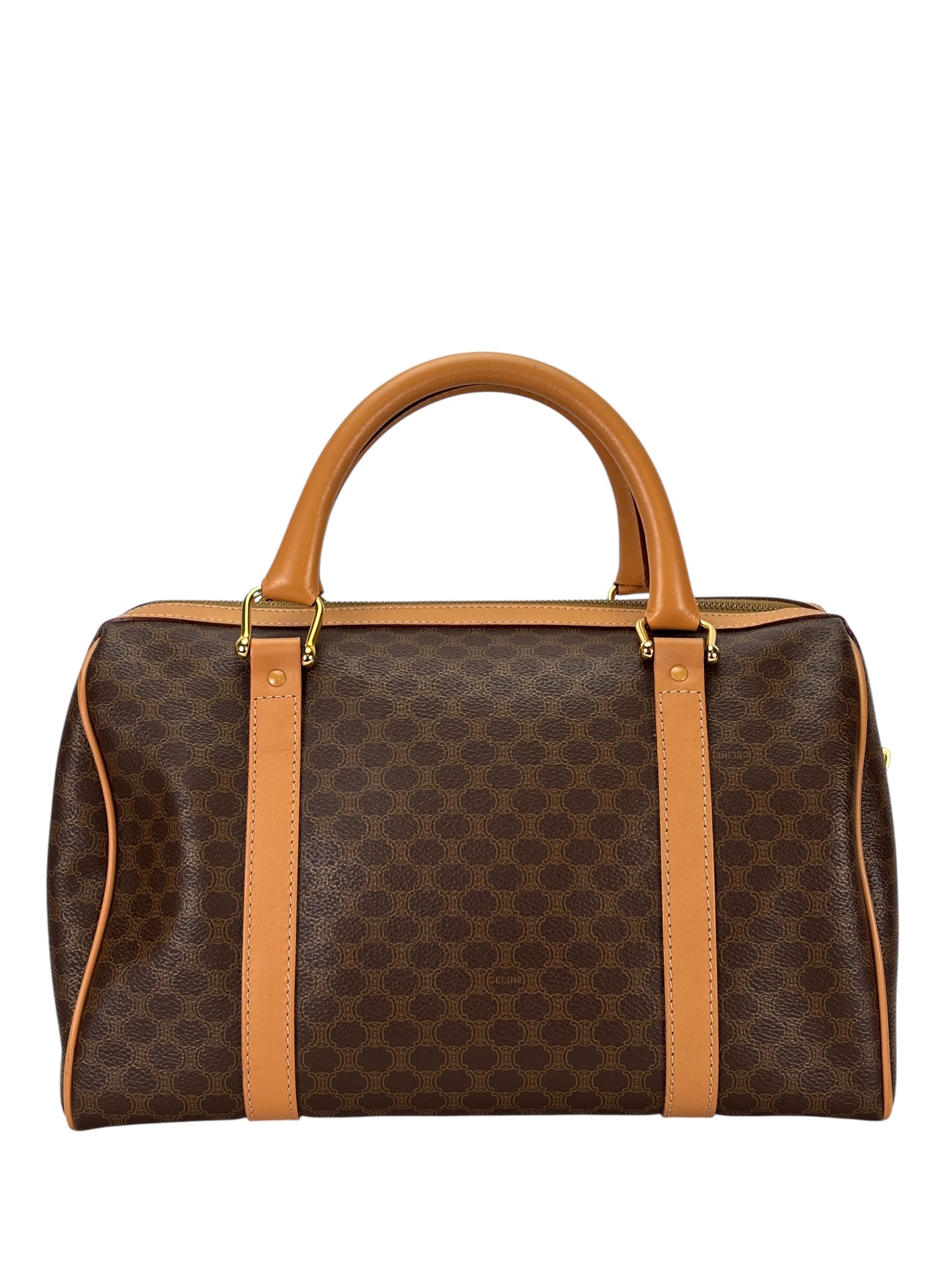 CELINE - Brown Canvas Macadam Handbag