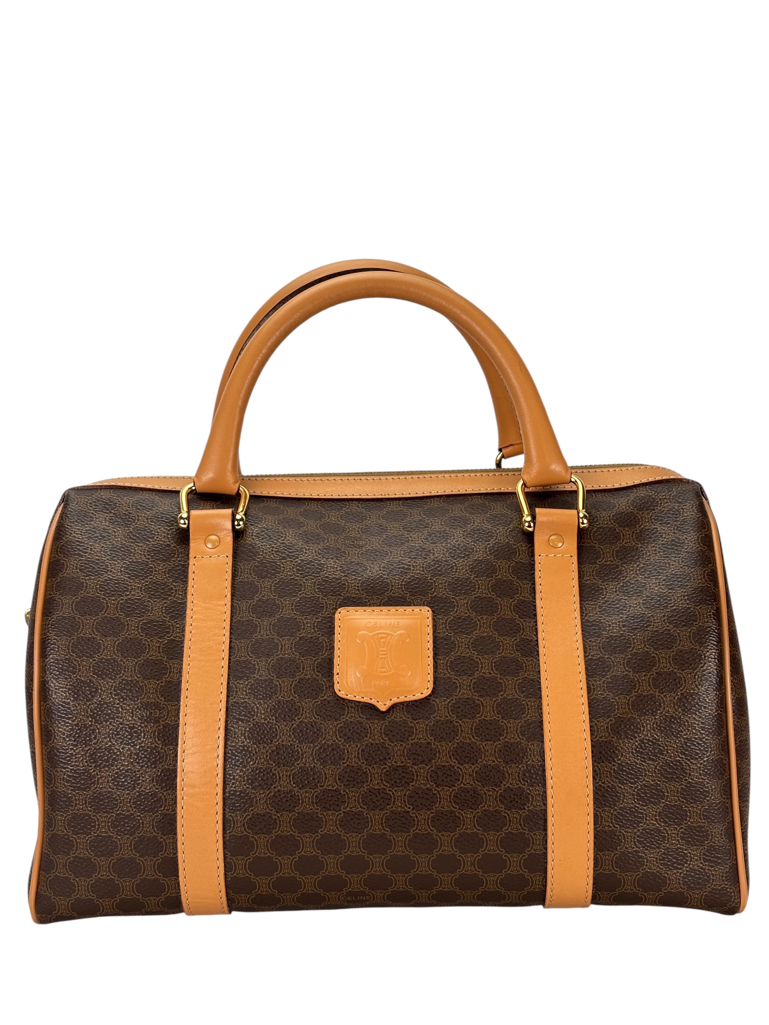 CELINE - Brown Canvas Macadam Handbag