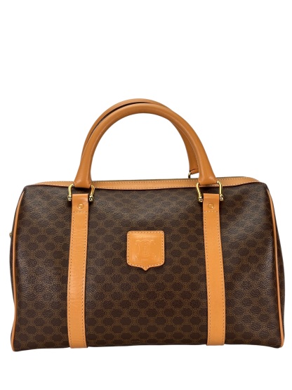 CELINE - Brown Canvas Macadam Handbag
