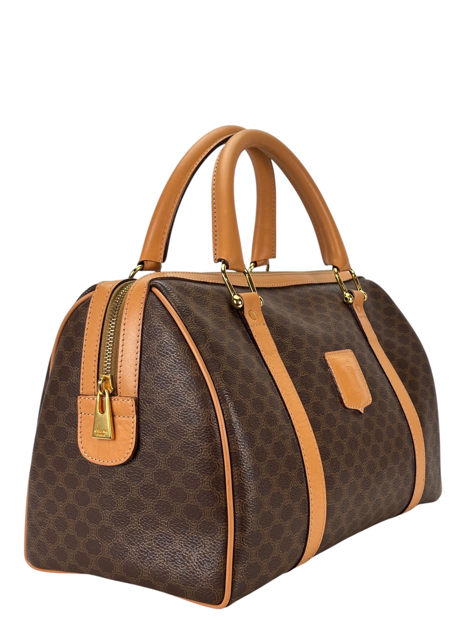 CELINE - Brown Canvas Macadam Handbag