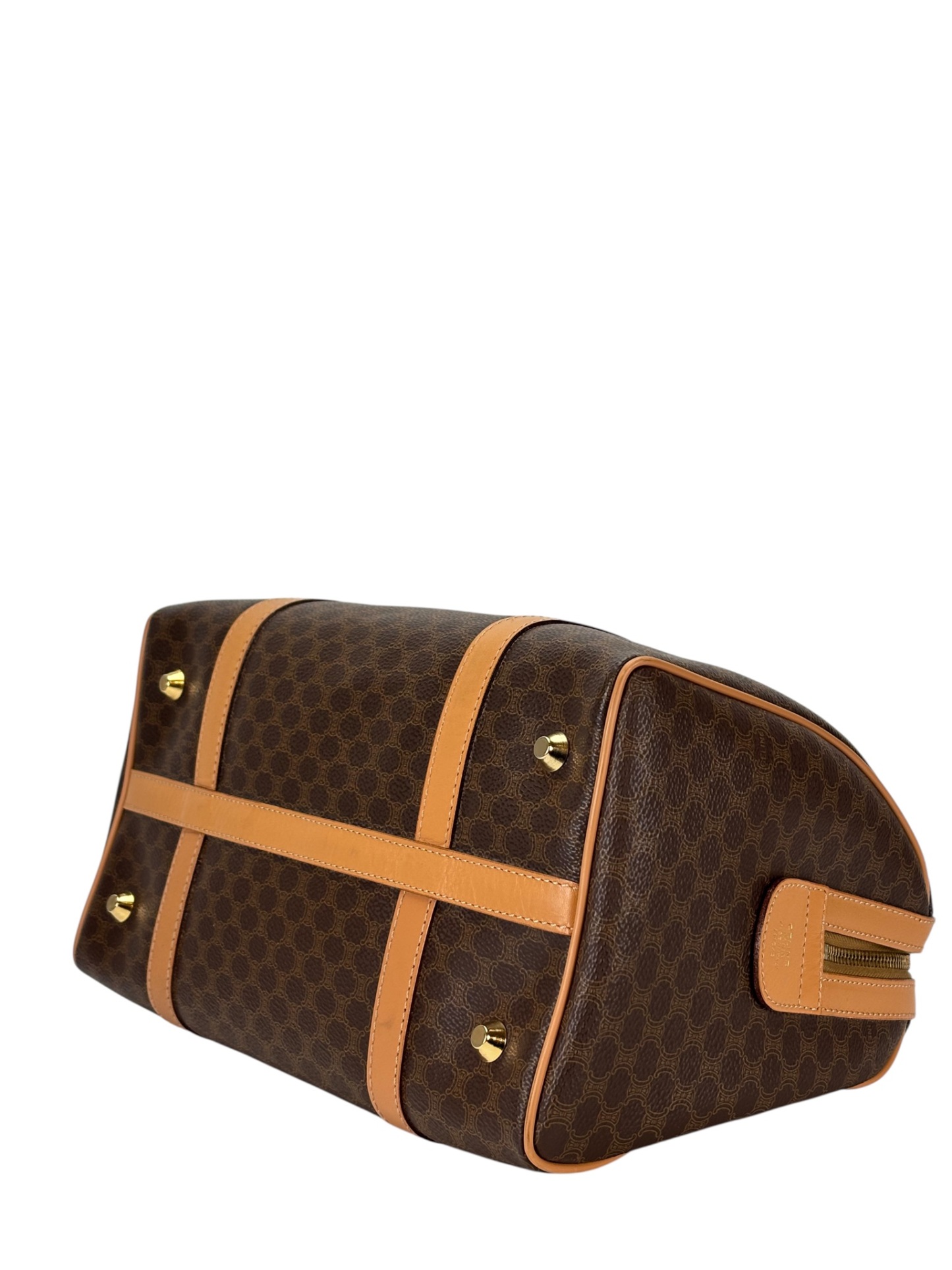 CELINE - Brown Canvas Macadam Handbag