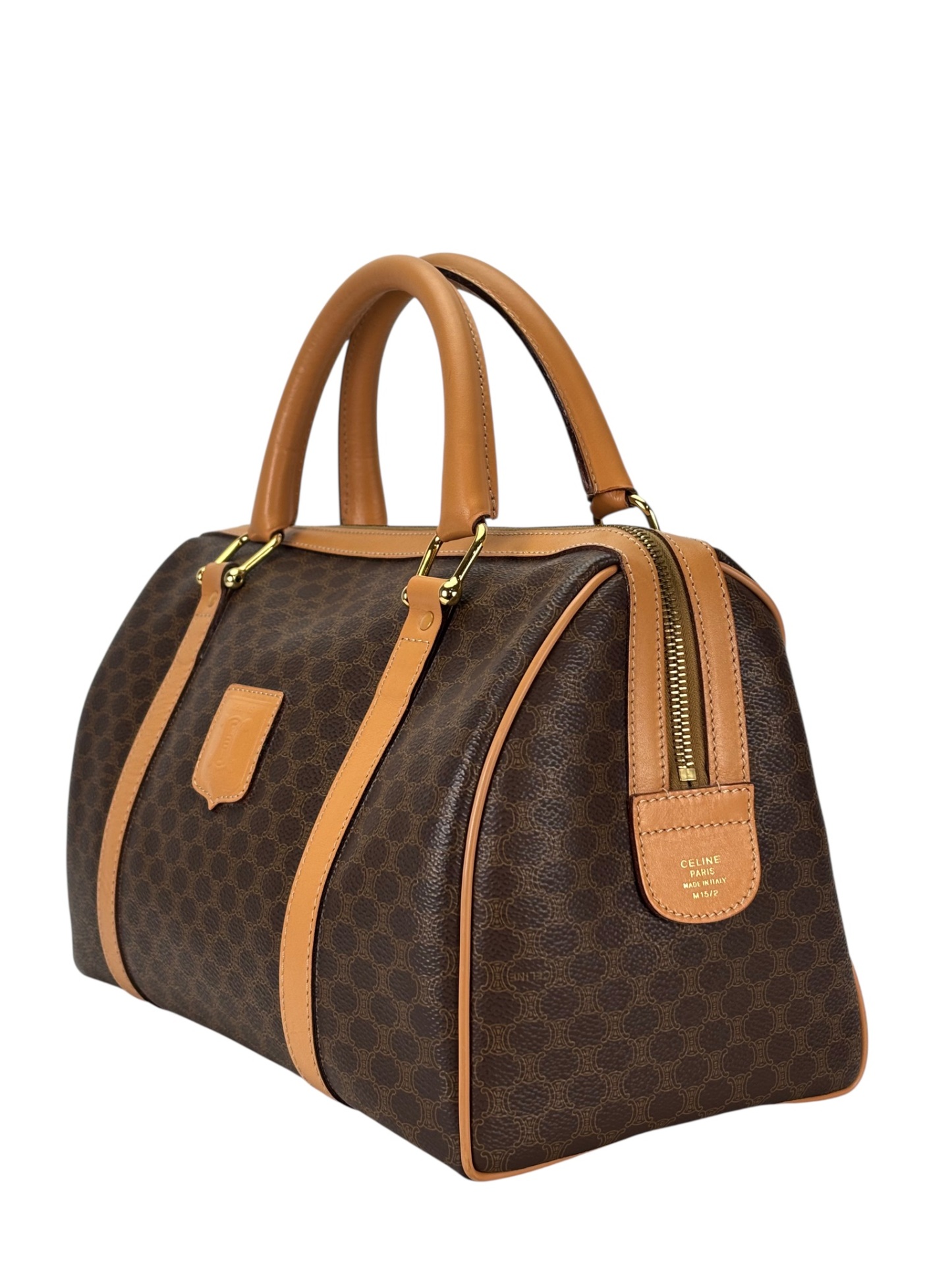 CELINE - Brown Canvas Macadam Handbag
