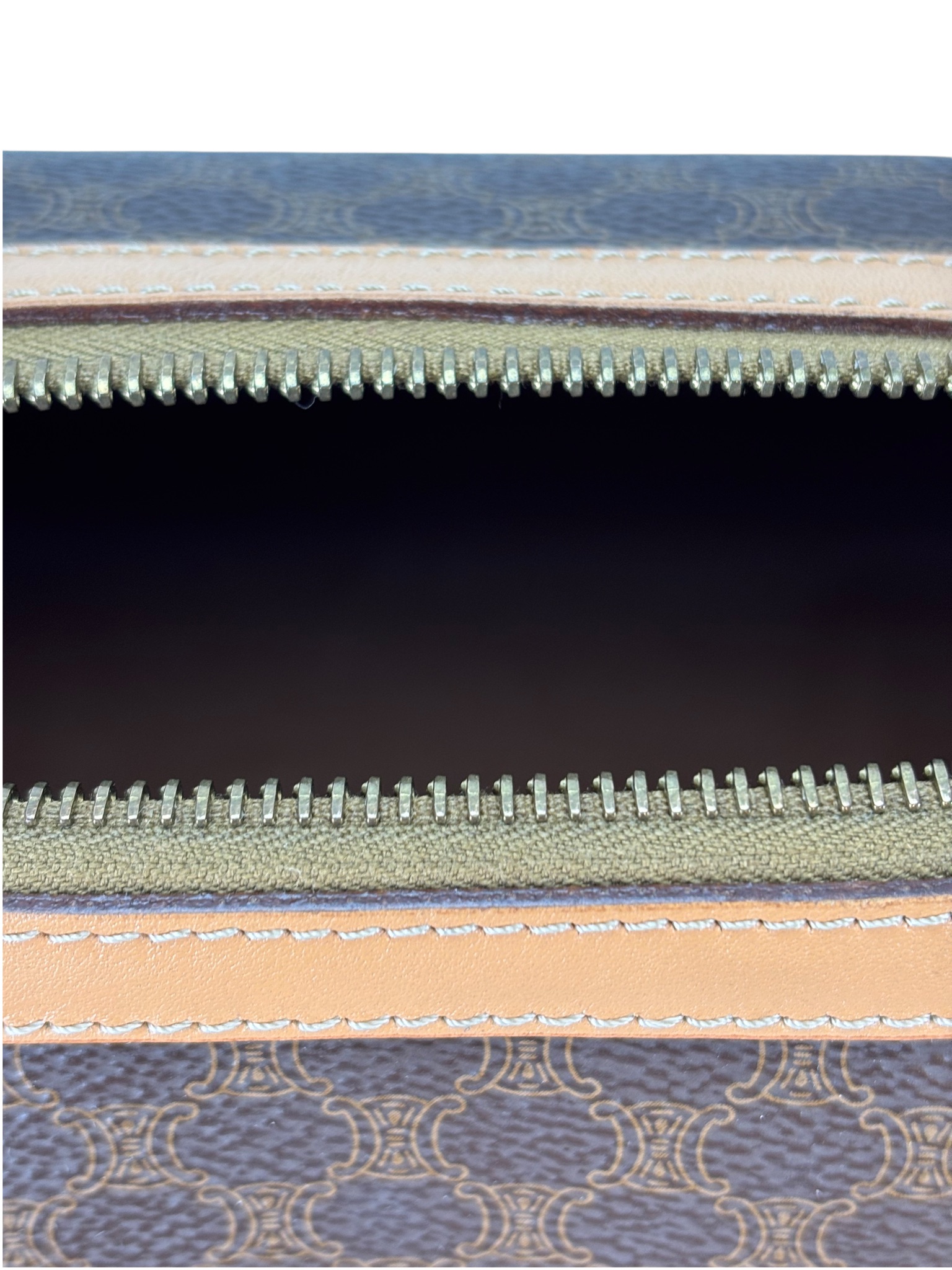 CELINE - Brown Canvas Macadam Handbag