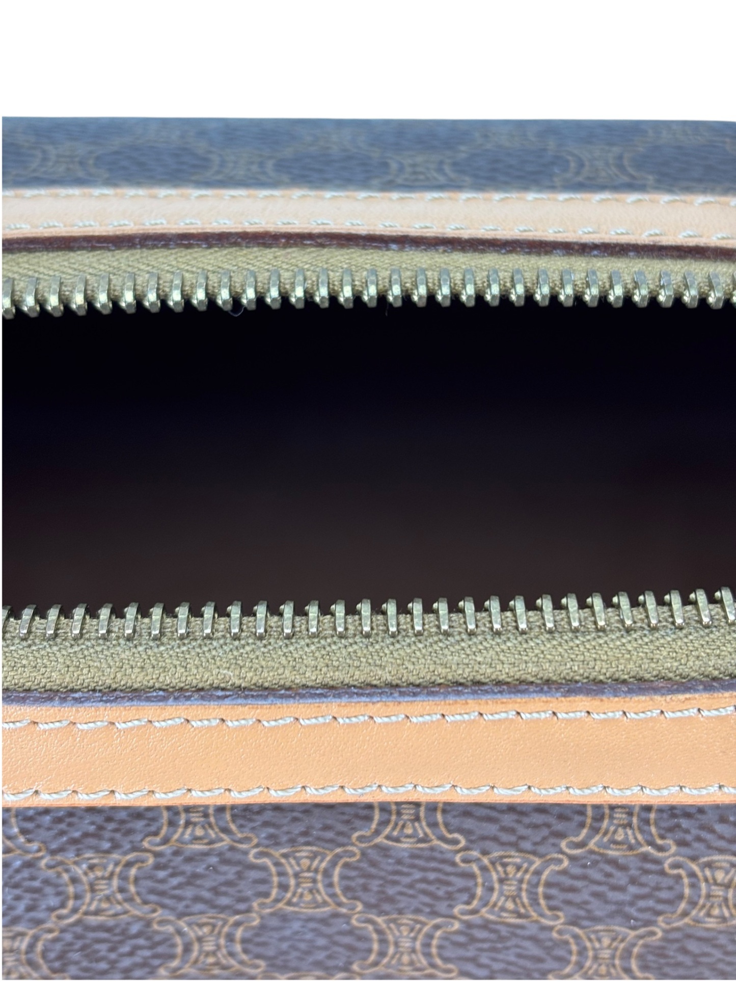 CELINE - Brown Canvas Macadam Handbag