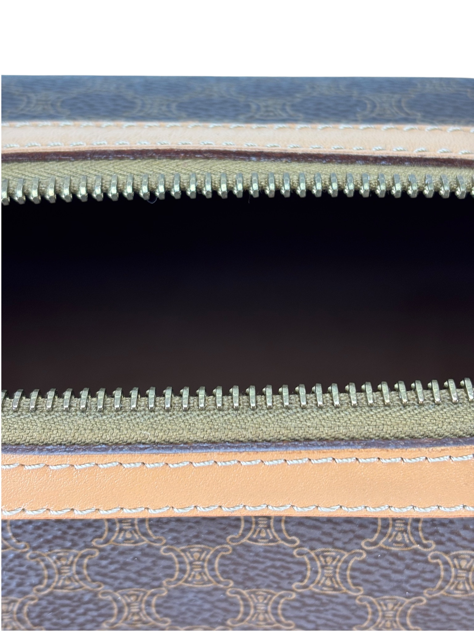 CELINE - Brown Canvas Macadam Handbag