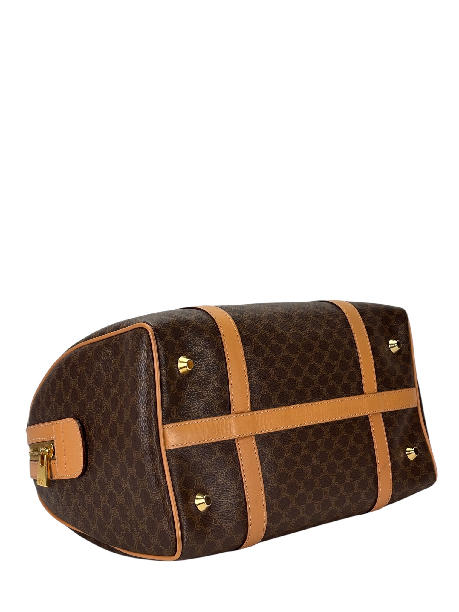 CELINE - Brown Canvas Macadam Handbag