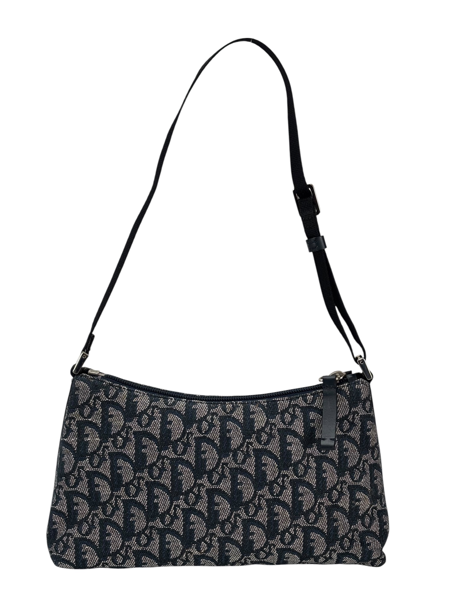 CHRISTIAN DIOR - Black Canvas Diorissimo Pochette Shoulder Bag