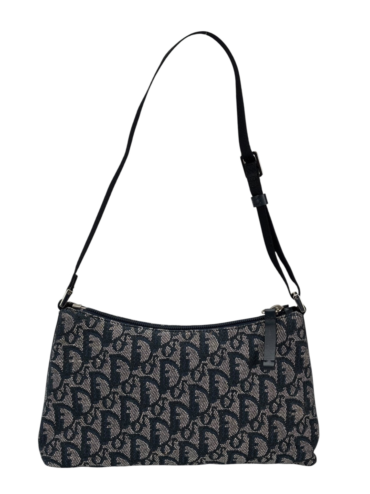 CHRISTIAN DIOR - Black Canvas Diorissimo Pochette Shoulder Bag