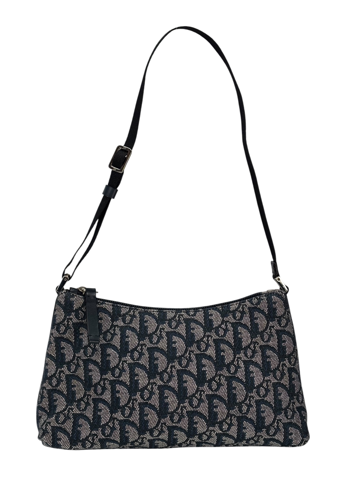 CHRISTIAN DIOR - Black Canvas Diorissimo Pochette Shoulder Bag