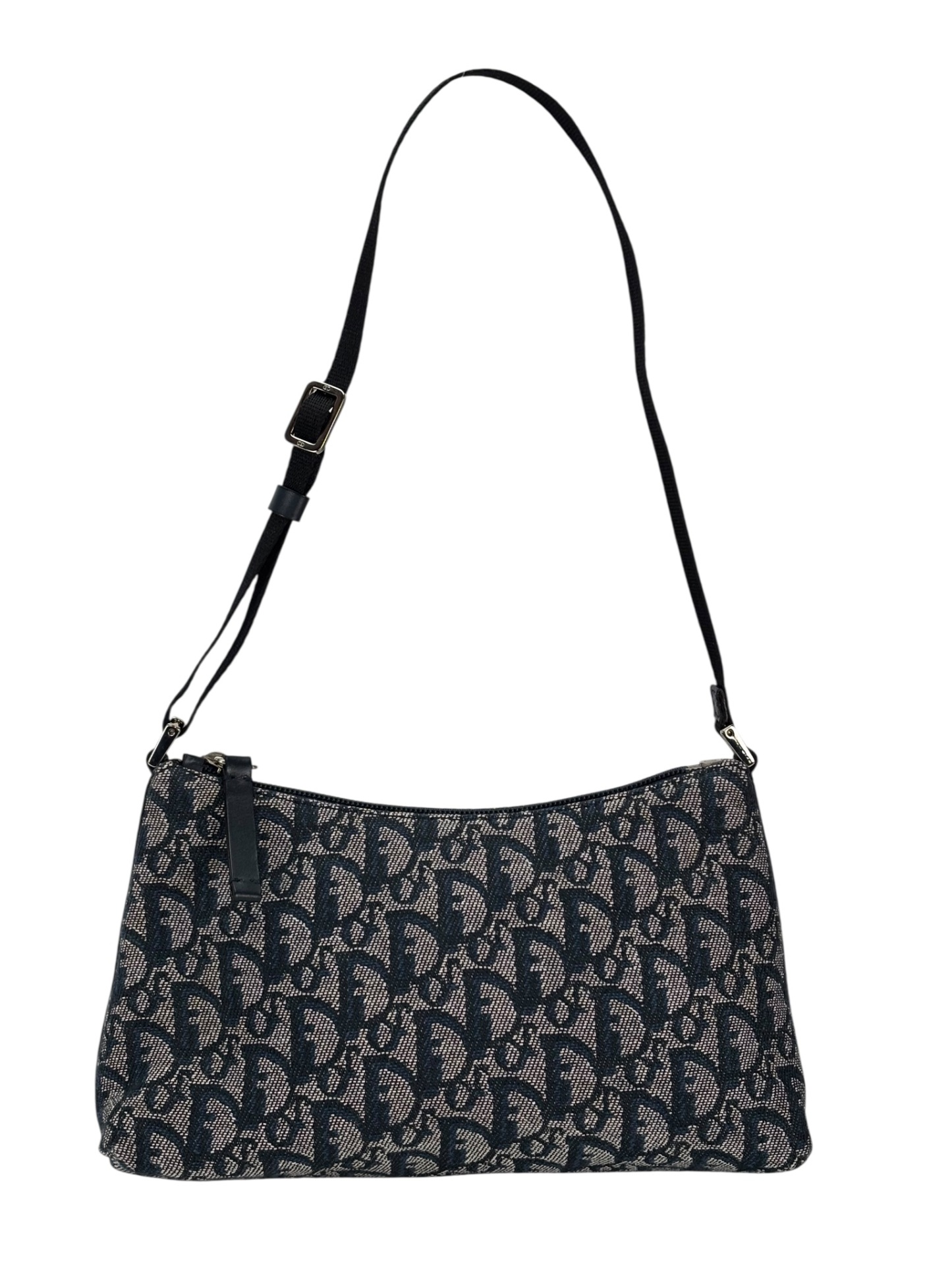 CHRISTIAN DIOR - Black Canvas Diorissimo Pochette Shoulder Bag