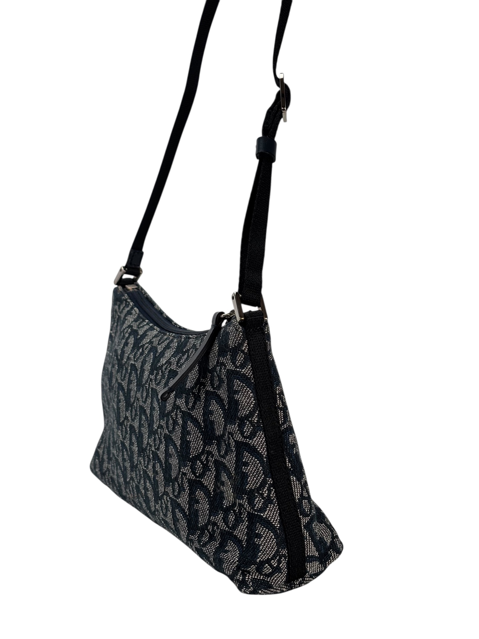 CHRISTIAN DIOR - Black Canvas Diorissimo Pochette Shoulder Bag