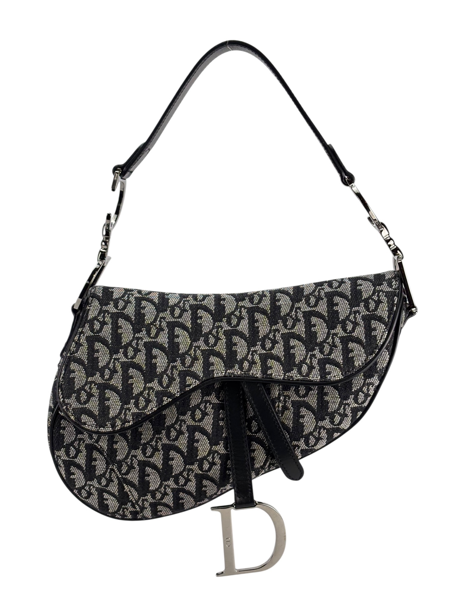 CHRISTIAN DIOR - Black Trotter Saddle Handbag