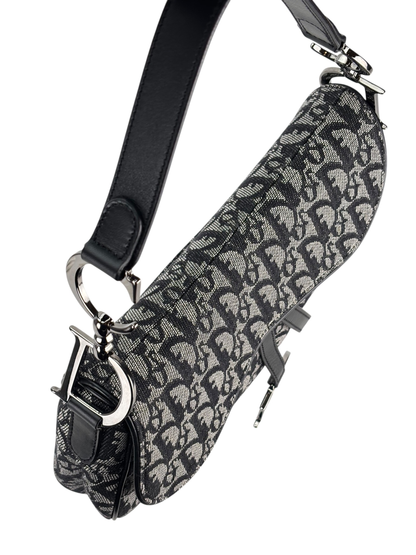 CHRISTIAN DIOR - Black Trotter Saddle Handbag