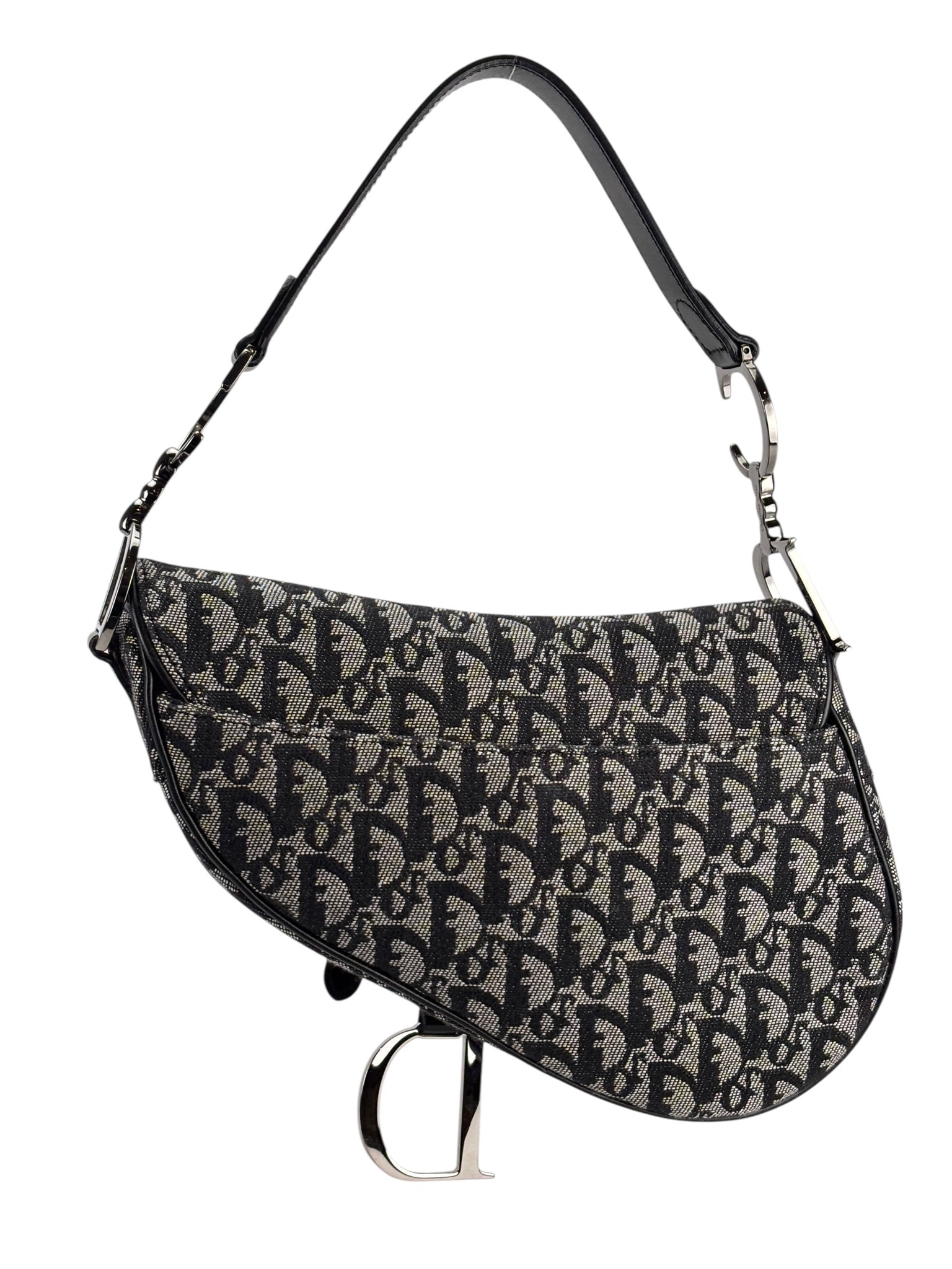 CHRISTIAN DIOR - Black Trotter Saddle Handbag