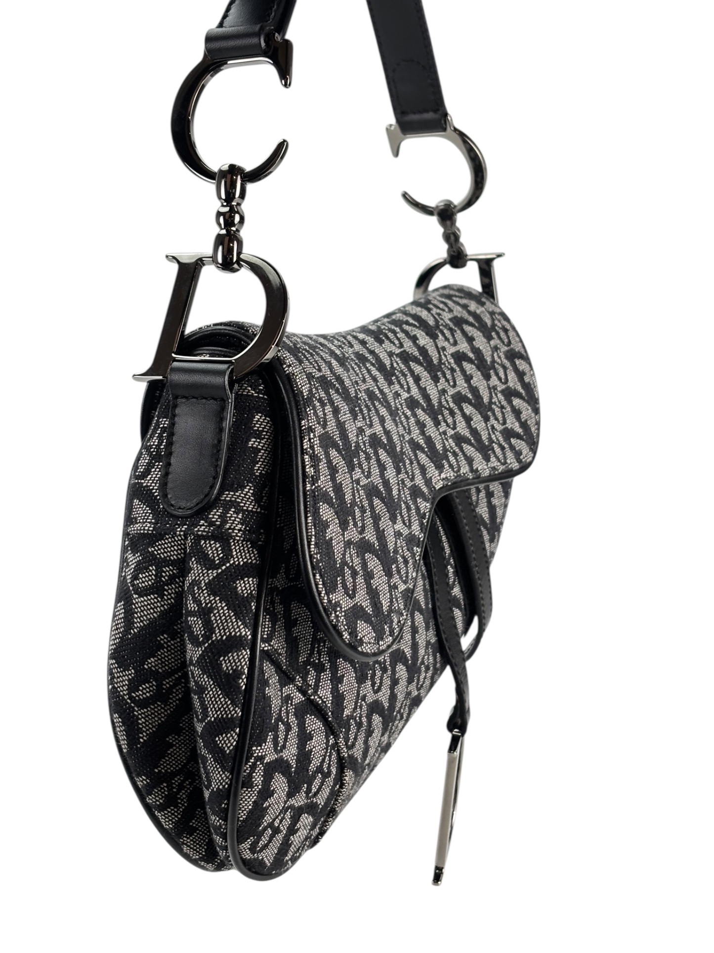 CHRISTIAN DIOR - Black Trotter Saddle Handbag