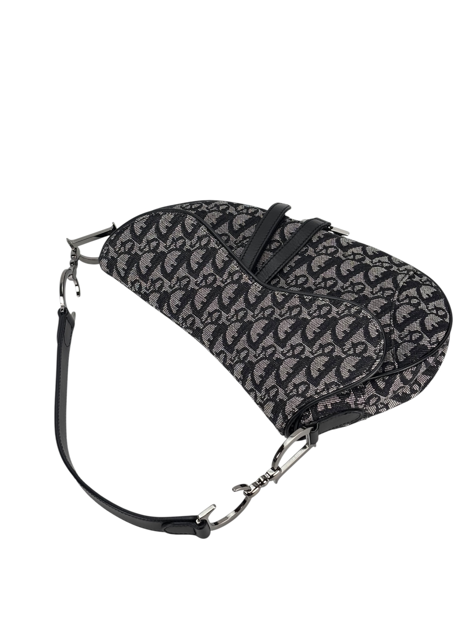 CHRISTIAN DIOR - Black Trotter Saddle Handbag