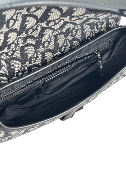 CHRISTIAN DIOR - Black Trotter Saddle Handbag