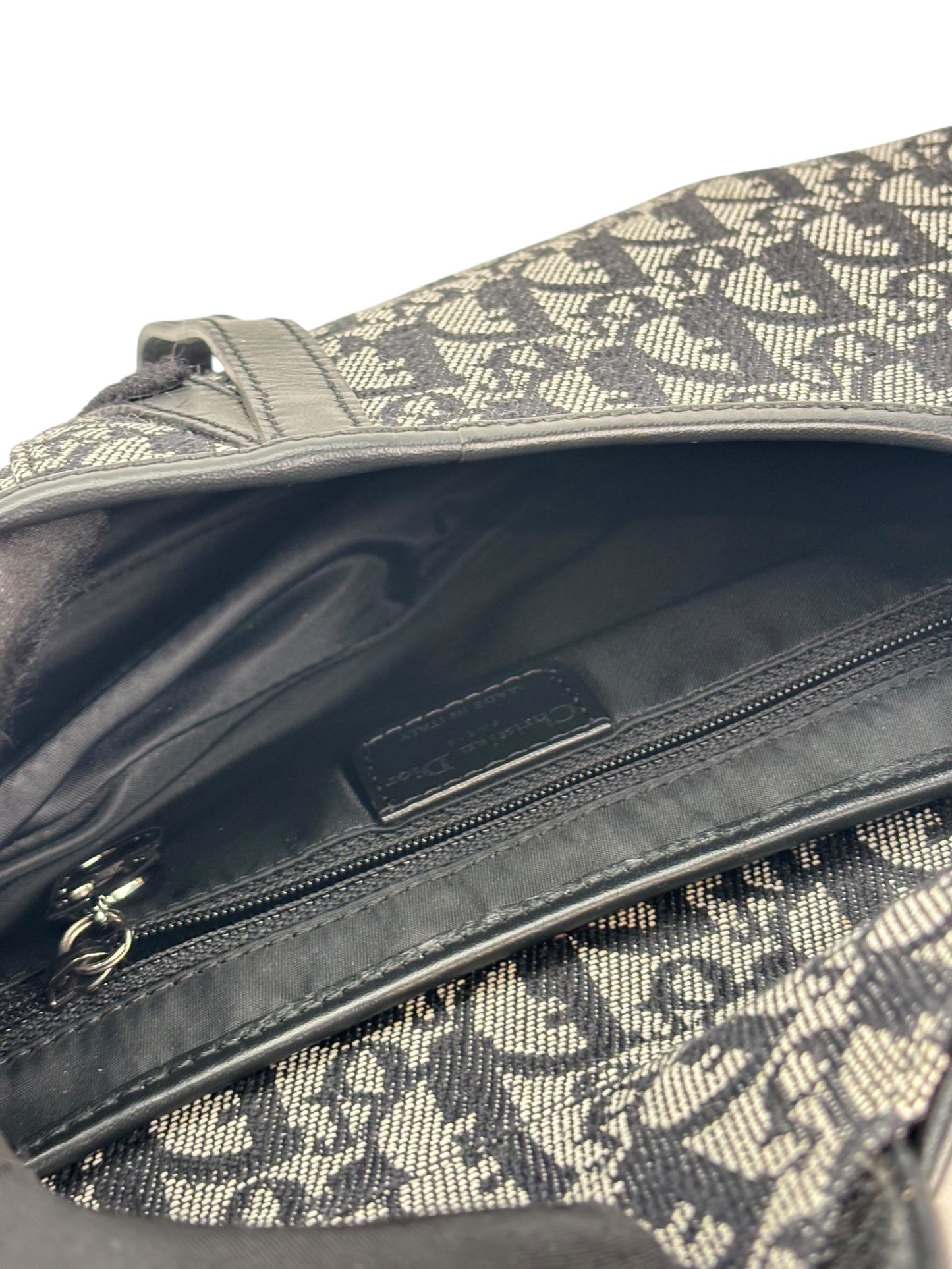 CHRISTIAN DIOR - Black Trotter Saddle Handbag