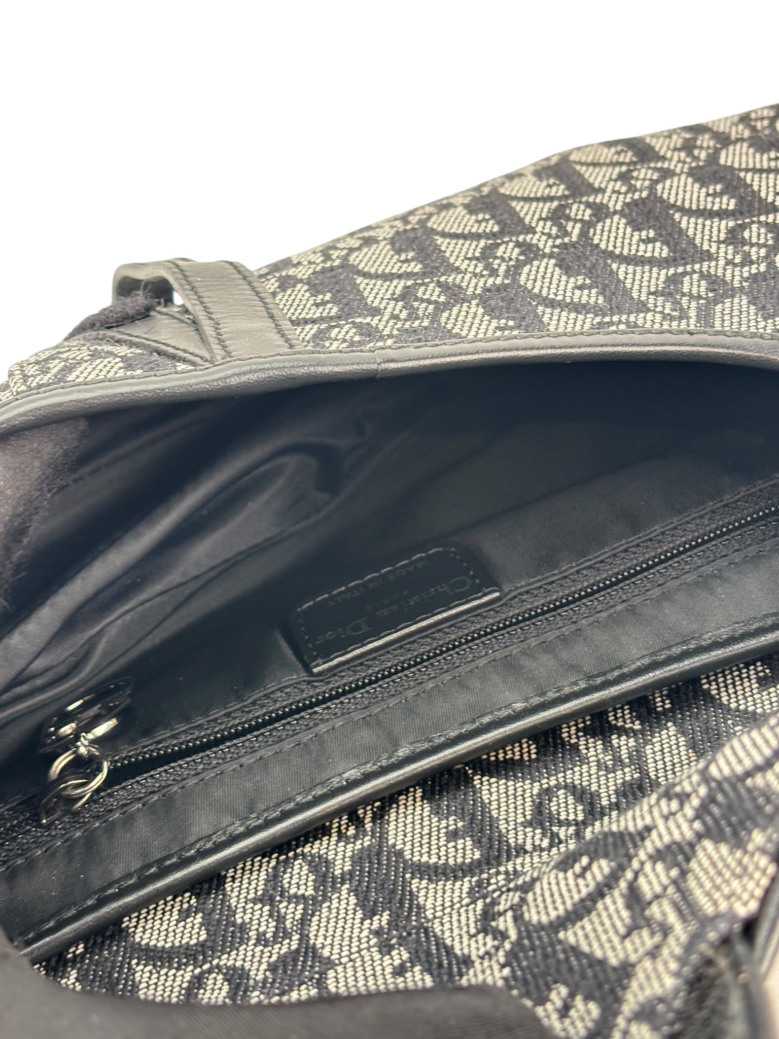 CHRISTIAN DIOR - Black Trotter Saddle Handbag