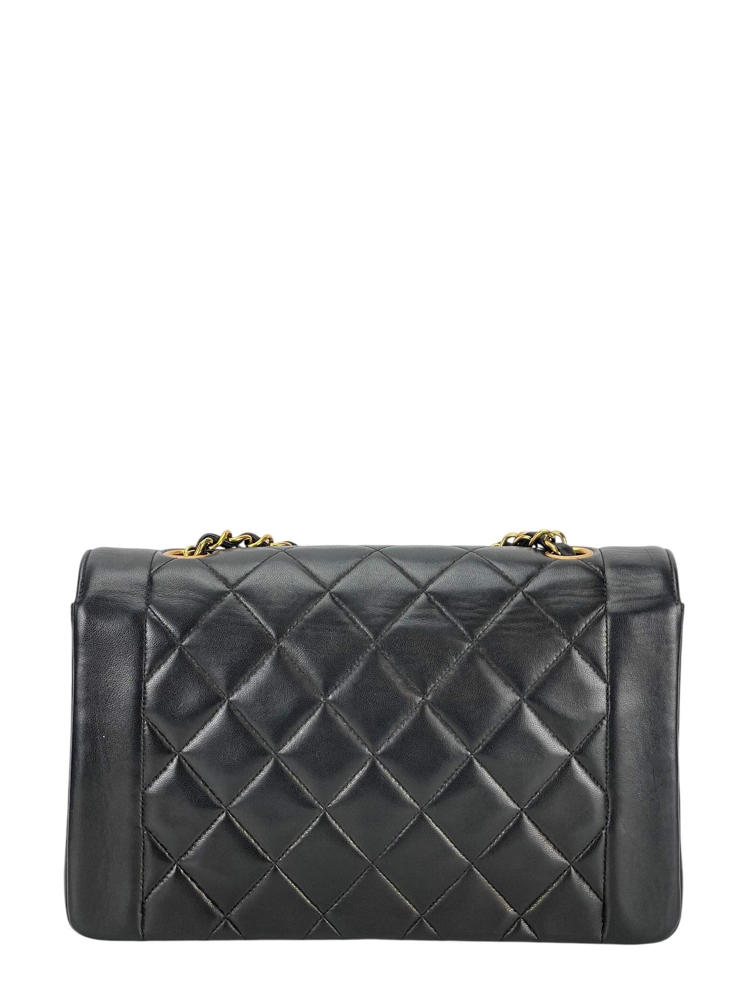 CHANEL - Black Lambskin Medium Diana Shoulder Bag