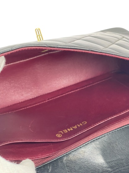 CHANEL - Black Lambskin Medium Diana Shoulder Bag