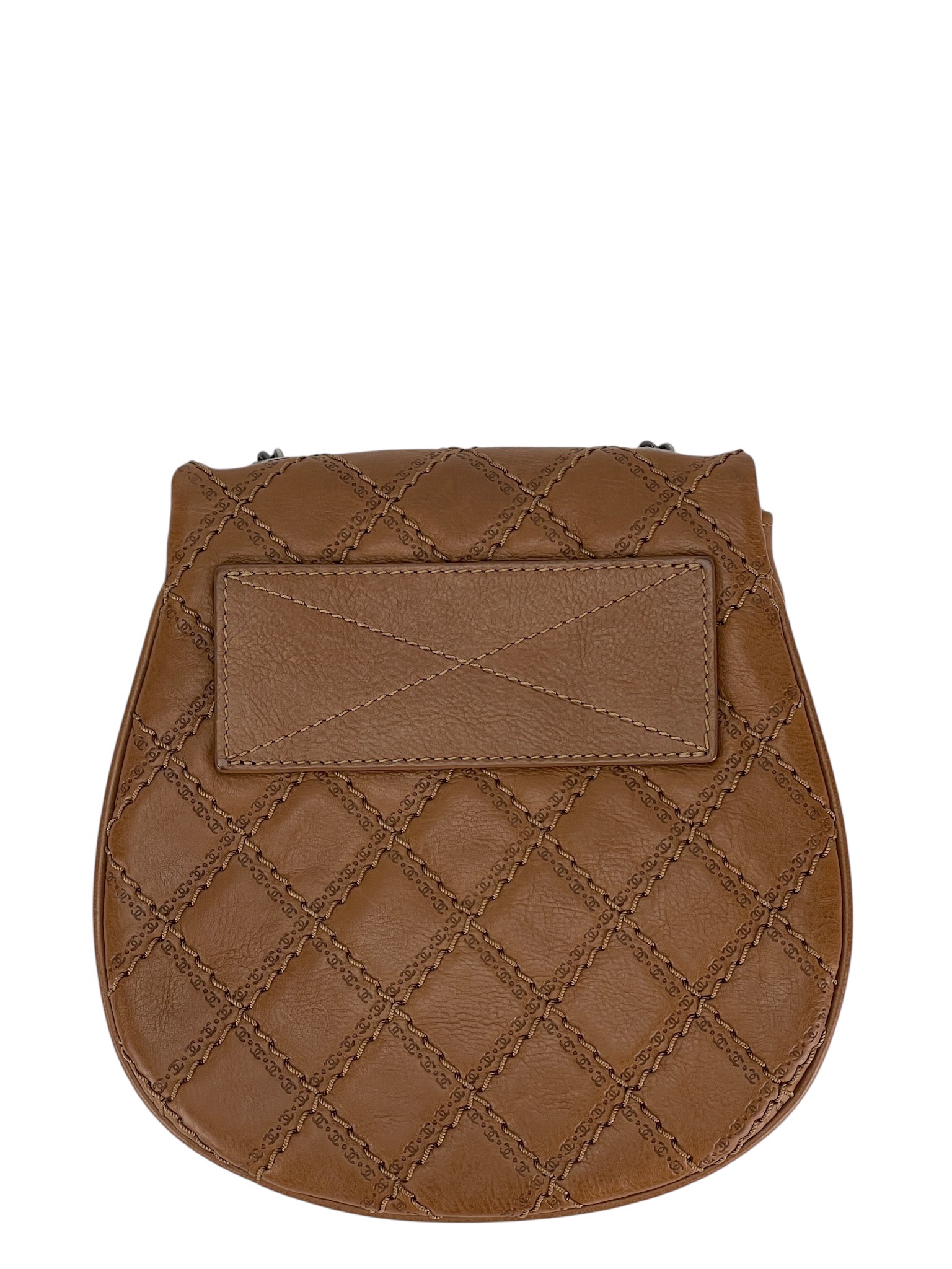 CHANEL - Beige Calfskin Edinburgh Coco Scottish Sporran Flap Bag