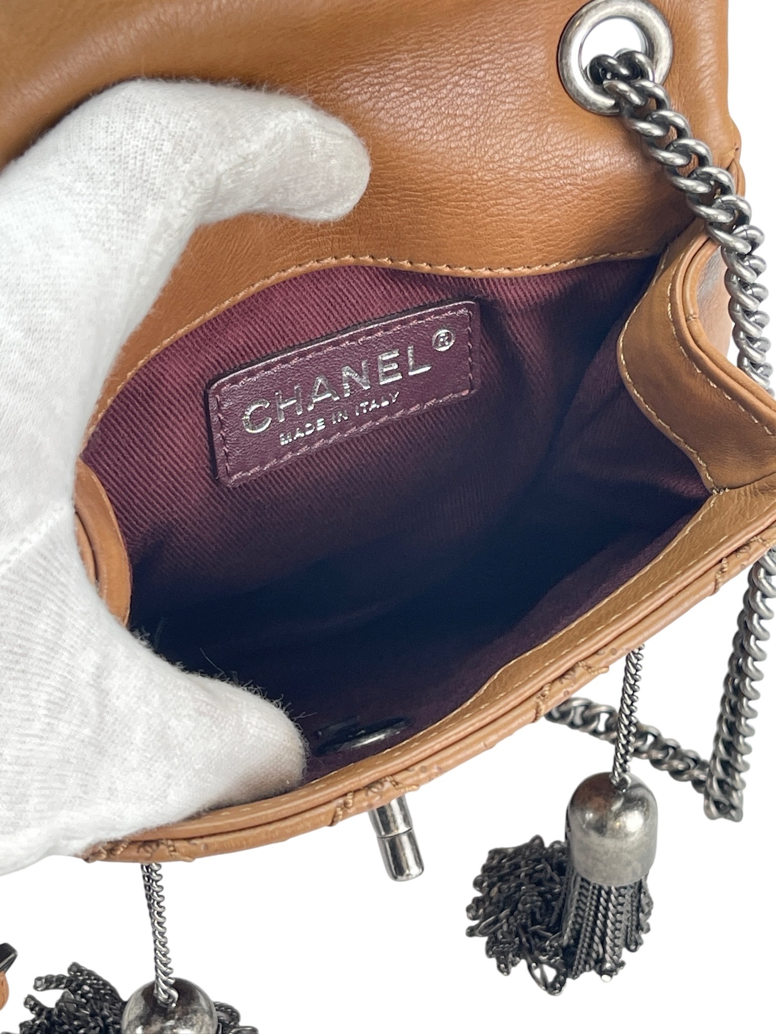 CHANEL - Beige Calfskin Edinburgh Coco Scottish Sporran Flap Bag