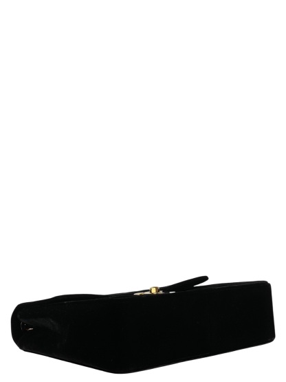 CHANEL - Black Velvet Jumbo Flap Bag 30