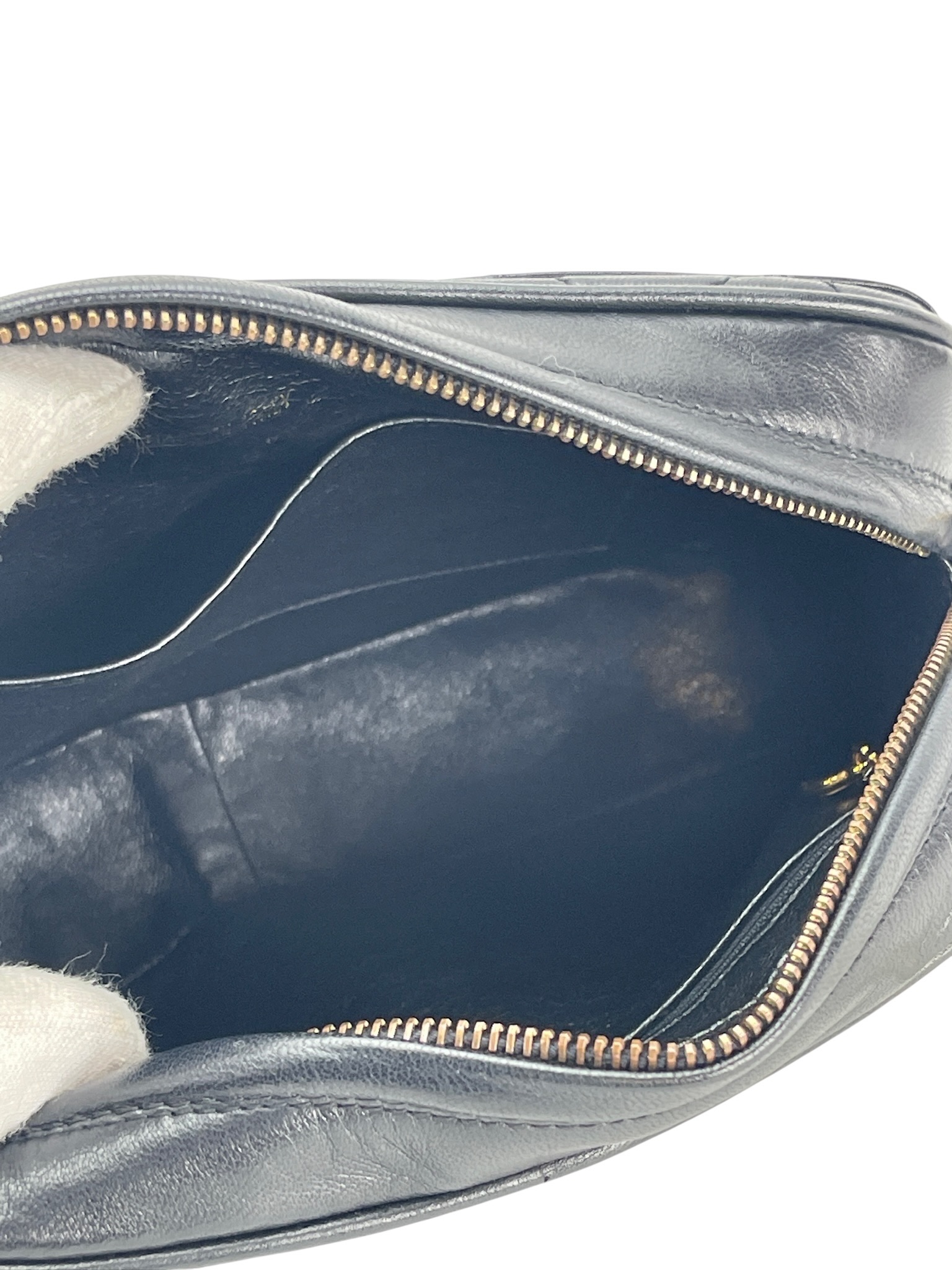 CHANEL - Black Lambskin CC Mark Turn Lock Camera Chain Shoulder Bag