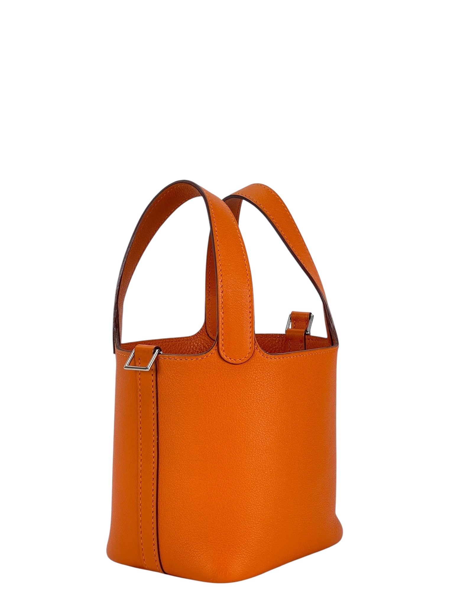 HERMES - Picotin 14 Orange Swift Gold Hardware
