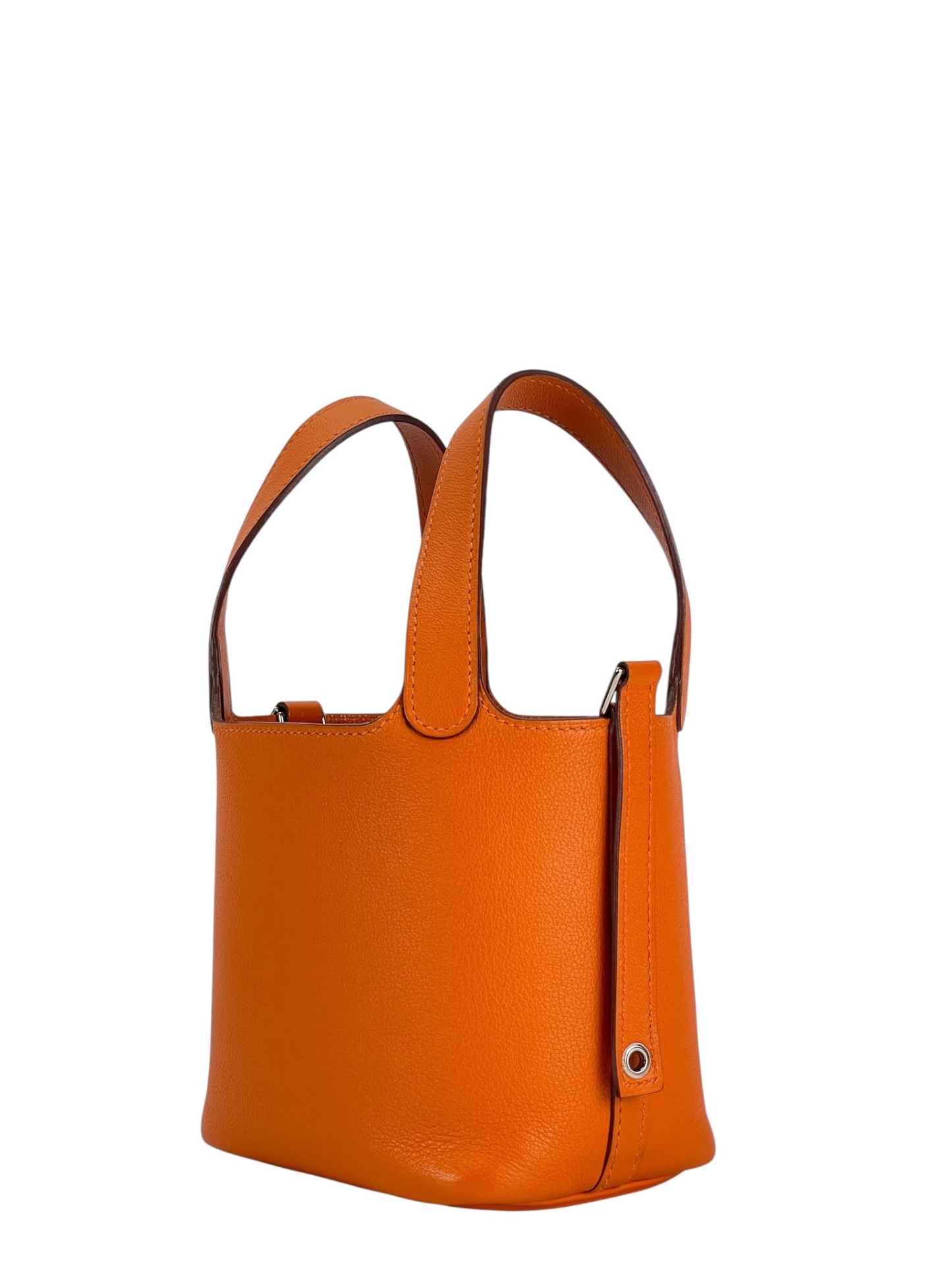 HERMES - Picotin 14 Orange Swift Gold Hardware