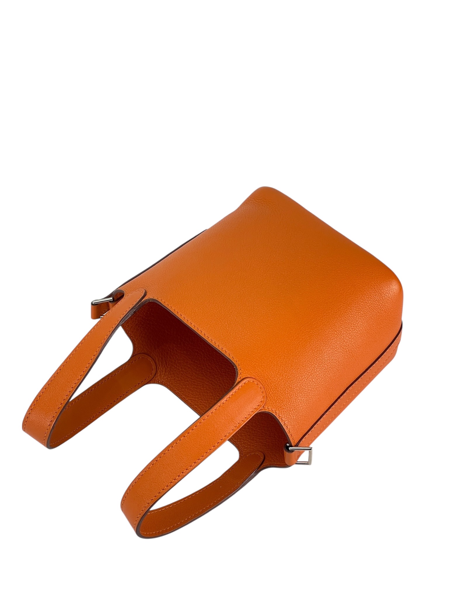 HERMES - Picotin 14 Orange Swift Gold Hardware
