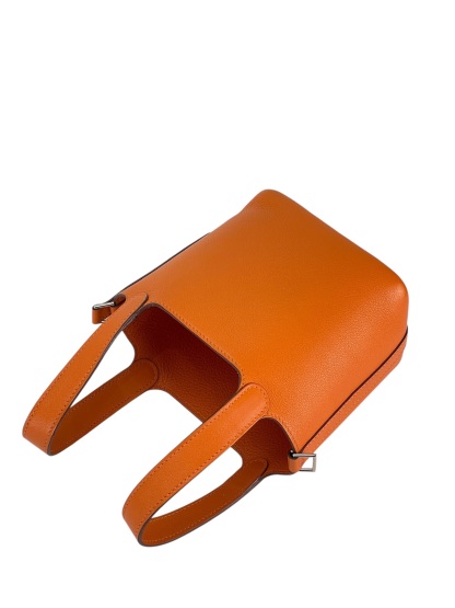 HERMES - Picotin 14 Orange Swift Gold Hardware