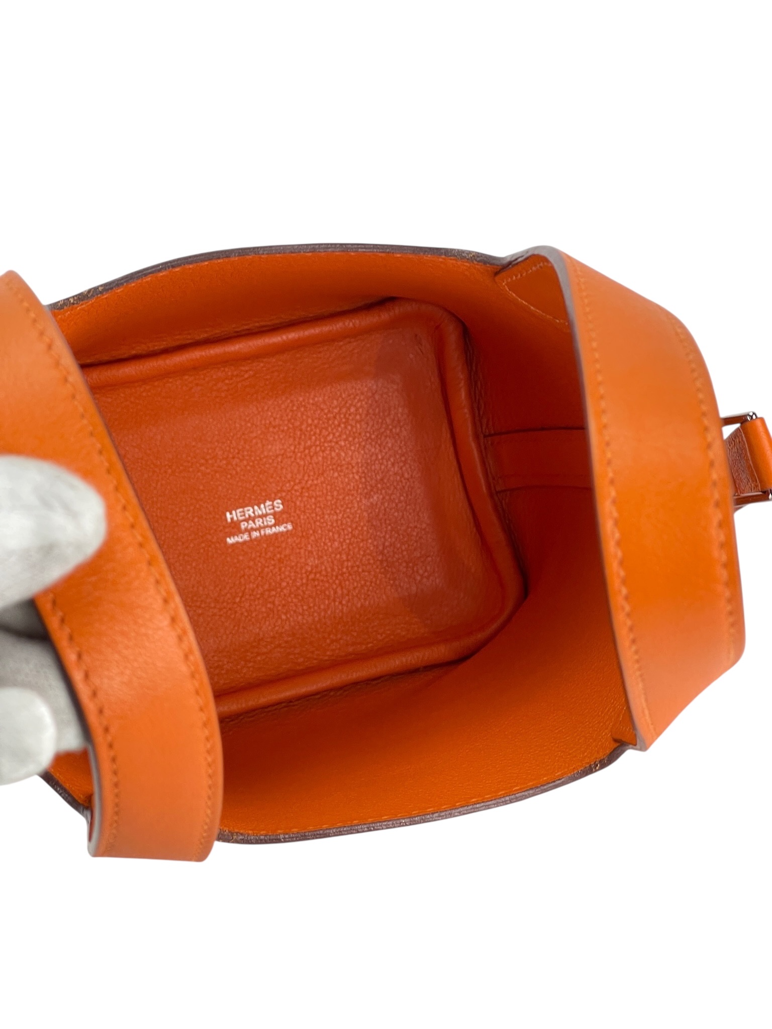 HERMES - Picotin 14 Orange Swift Gold Hardware