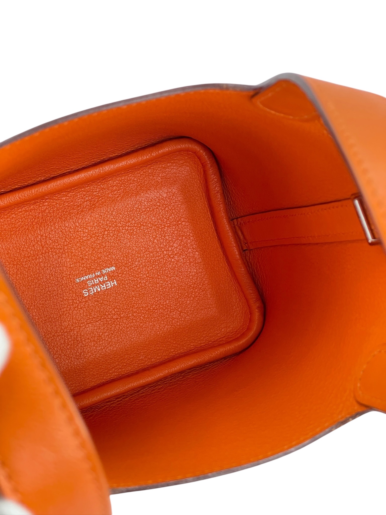 HERMES - Picotin 14 Orange Swift Gold Hardware
