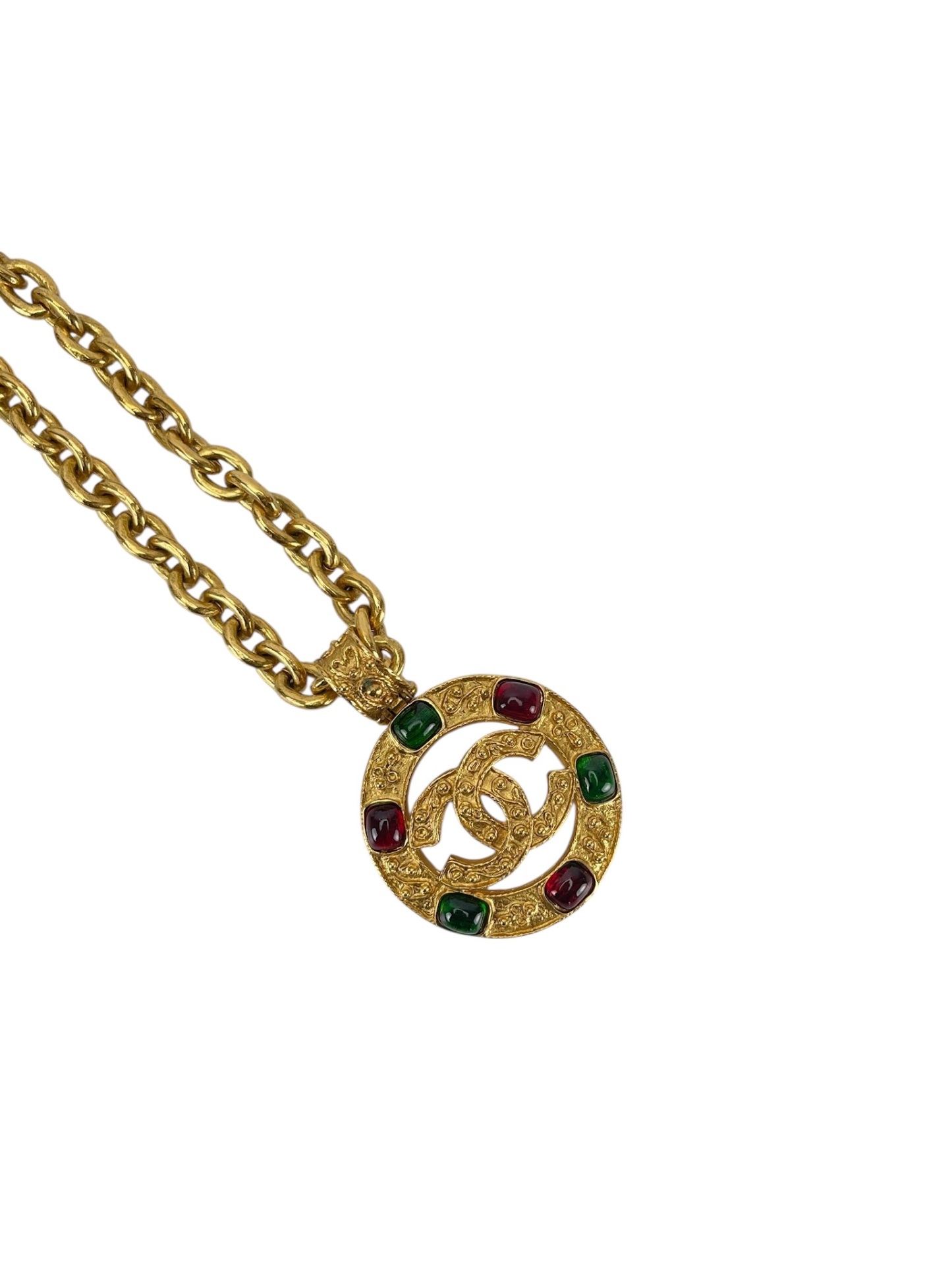 CHANEL - 94A Vintage Gripoix Cutout CC Necklace