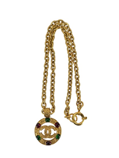 CHANEL - 94A Vintage Gripoix Cutout CC Necklace