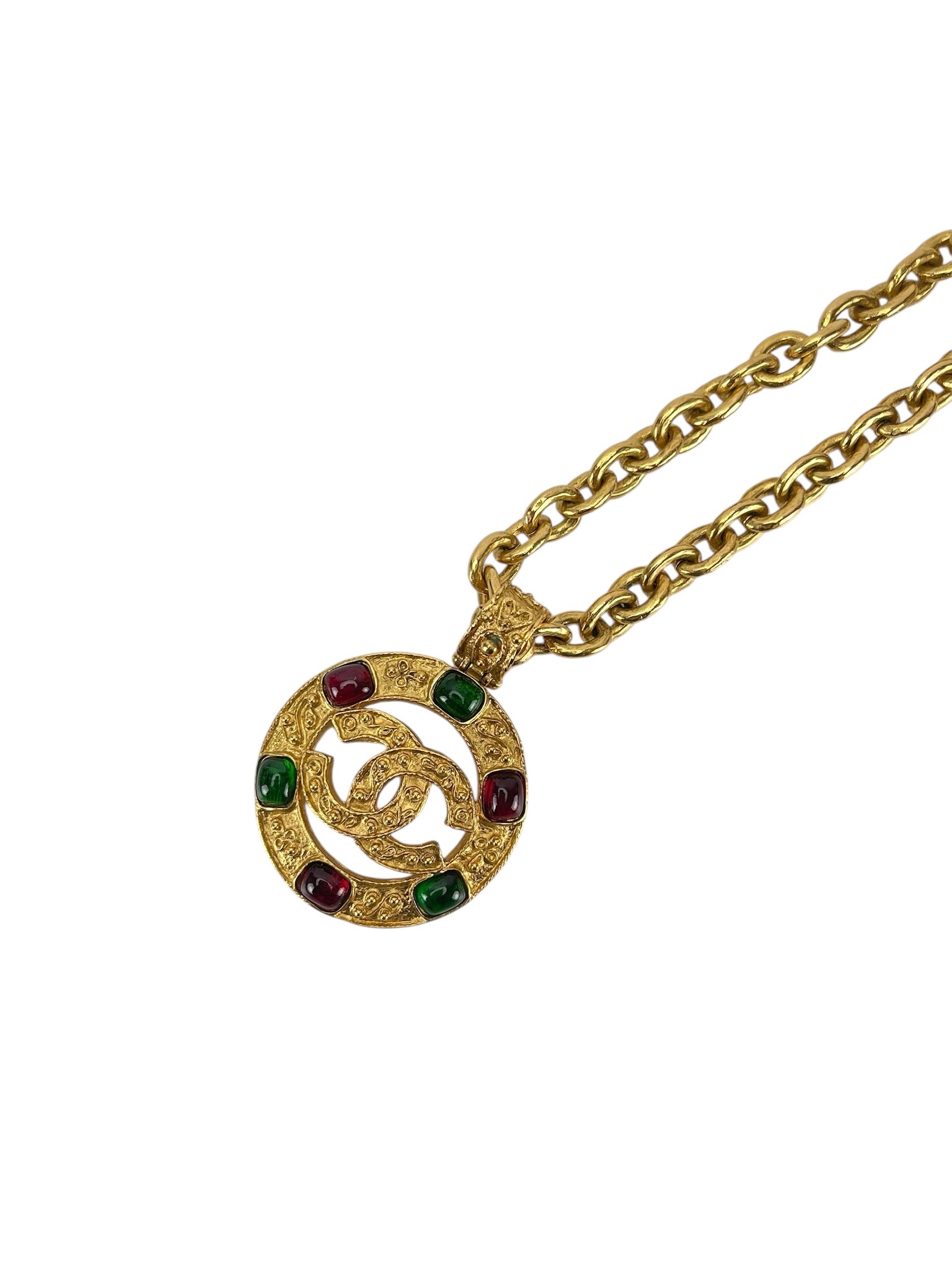 CHANEL - 94A Vintage Gripoix Cutout CC Necklace