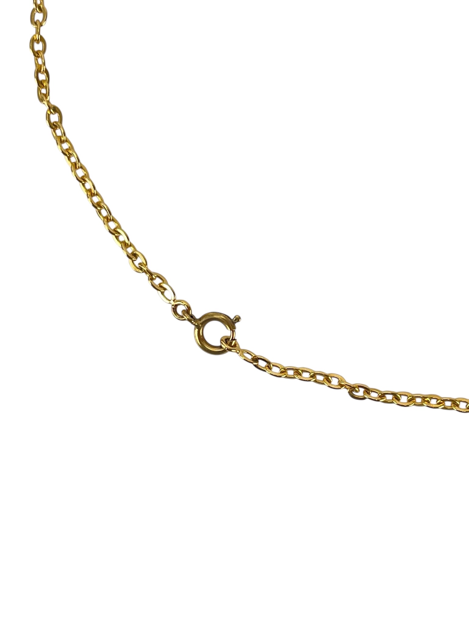 CHANEL - Gold CC Logo Pendant Necklace