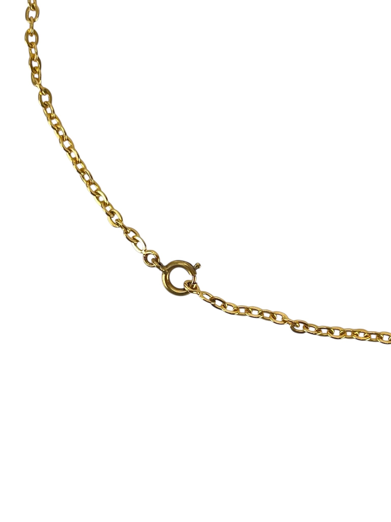 CHANEL - Gold CC Logo Pendant Necklace