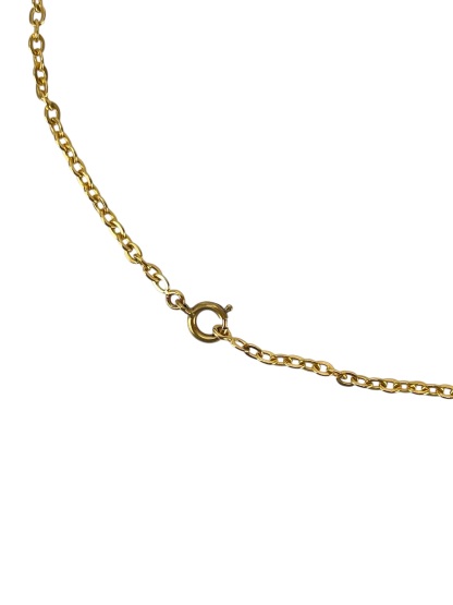 CHANEL - Gold CC Logo Pendant Necklace