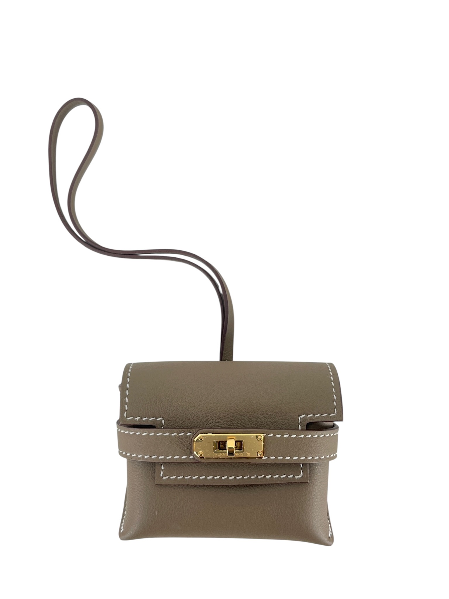 HERMES - Kelly Festival Etoupe Swift Bag Charm SHW K (2025