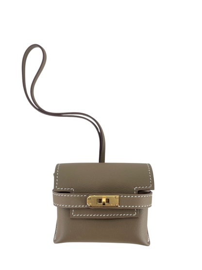 HERMES - Kelly Festival Etoupe Swift Bag Charm SHW K (2025)