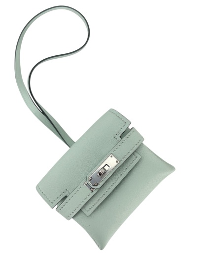 HERMES - Kelly Festival N3 Mint Green Swift Bag Charm SHW K (2025)