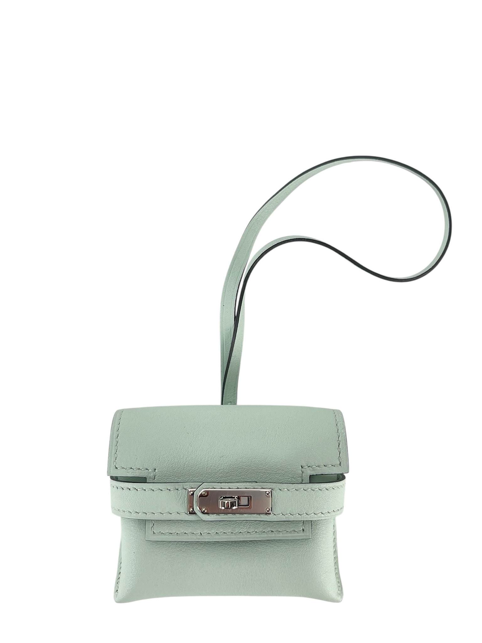 HERMES - Kelly Festival N3 Mint Green Swift Bag Charm SHW K (2025)