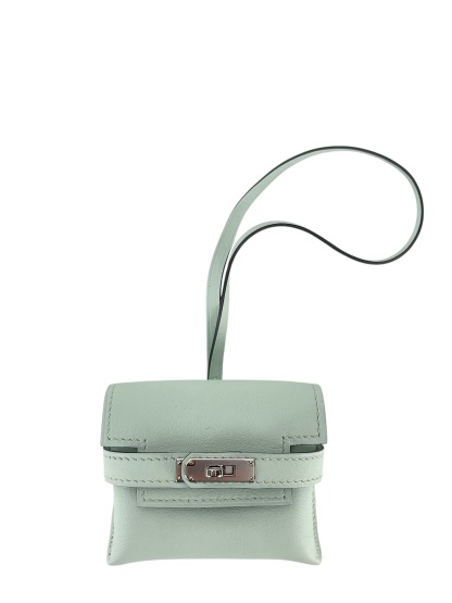HERMES - Kelly Festival N3 Mint Green Swift Bag Charm SHW K (2025)