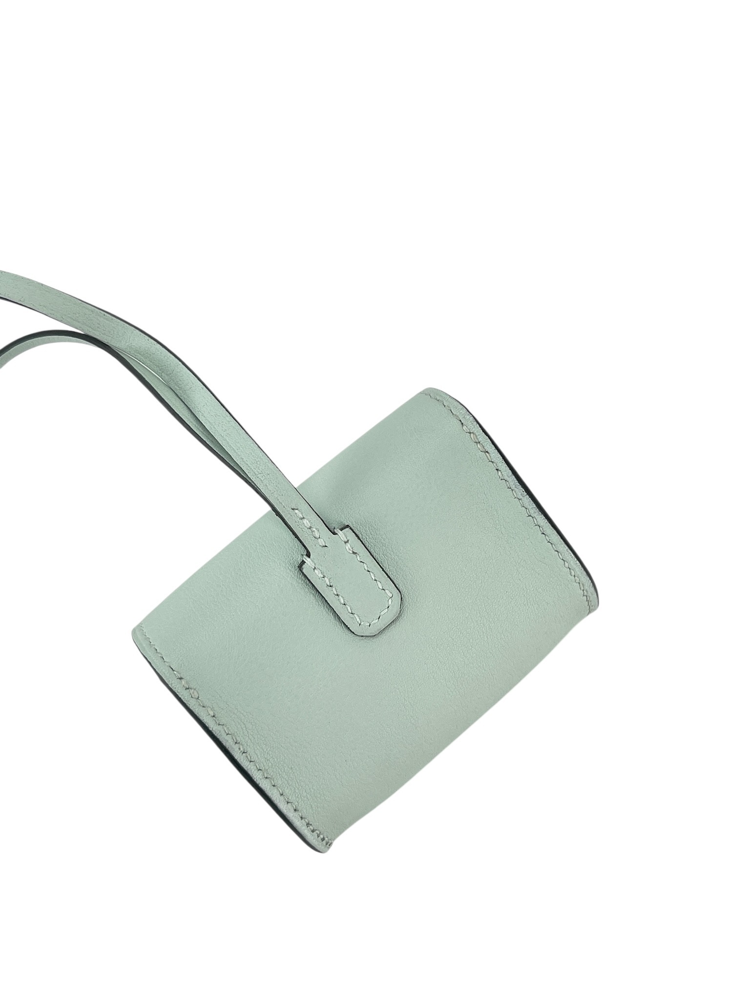 HERMES - Kelly Festival N3 Mint Green Swift Bag Charm SHW K (2025)