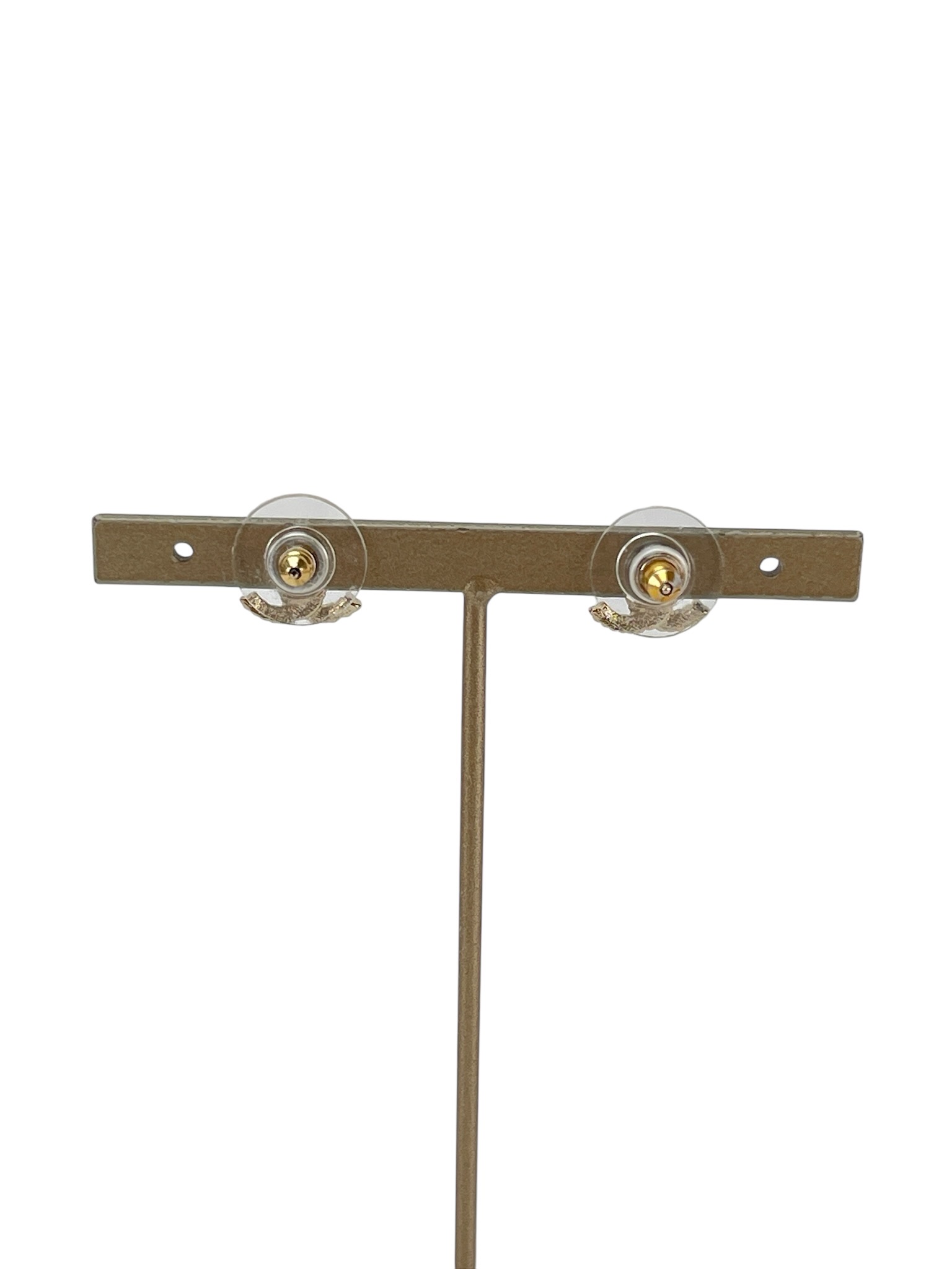 CHANEL - 19B Colored Rhinestone CC Earrings