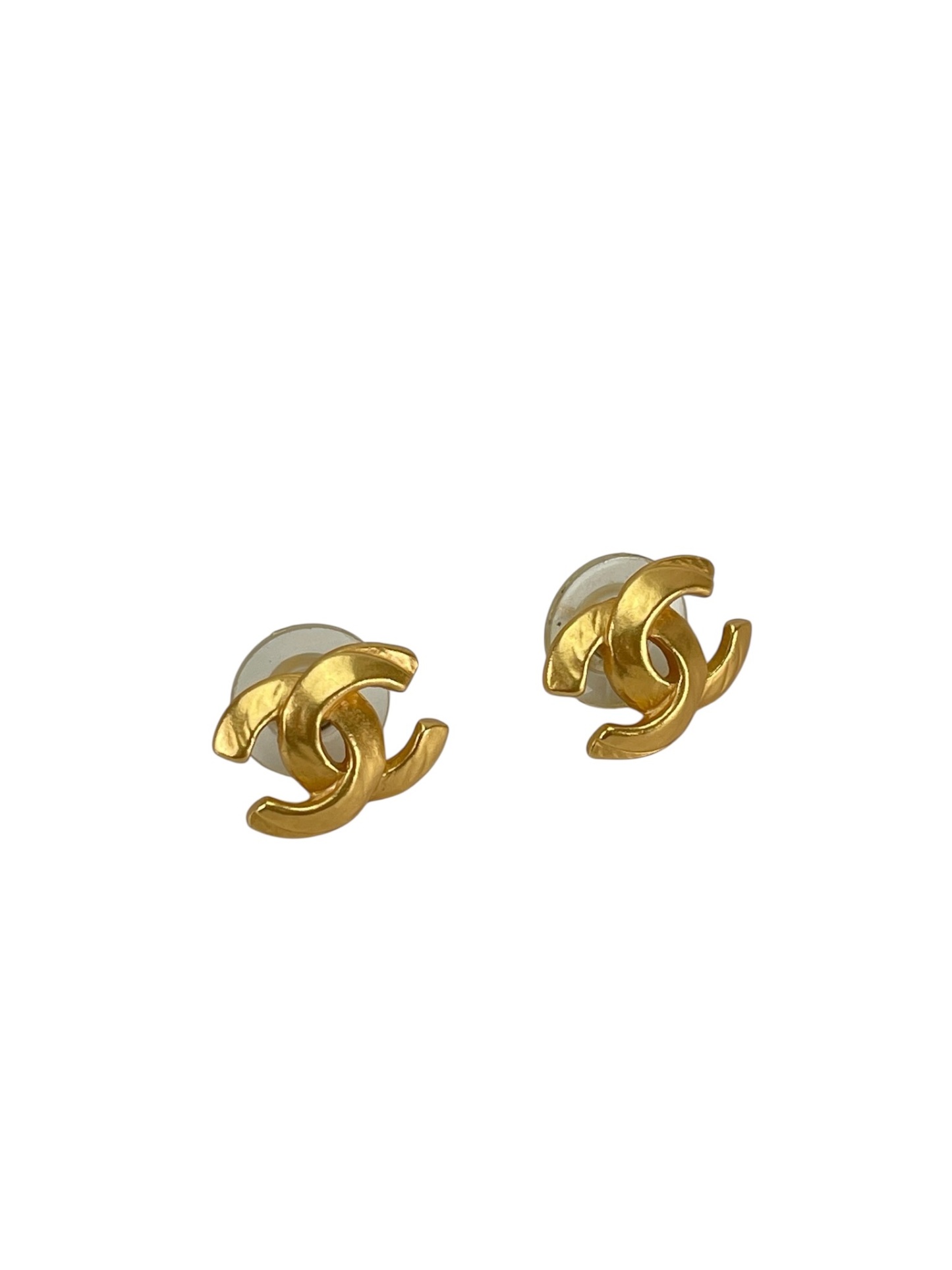 CHANEL - 00T Gold-Plated CC Logo Earrings