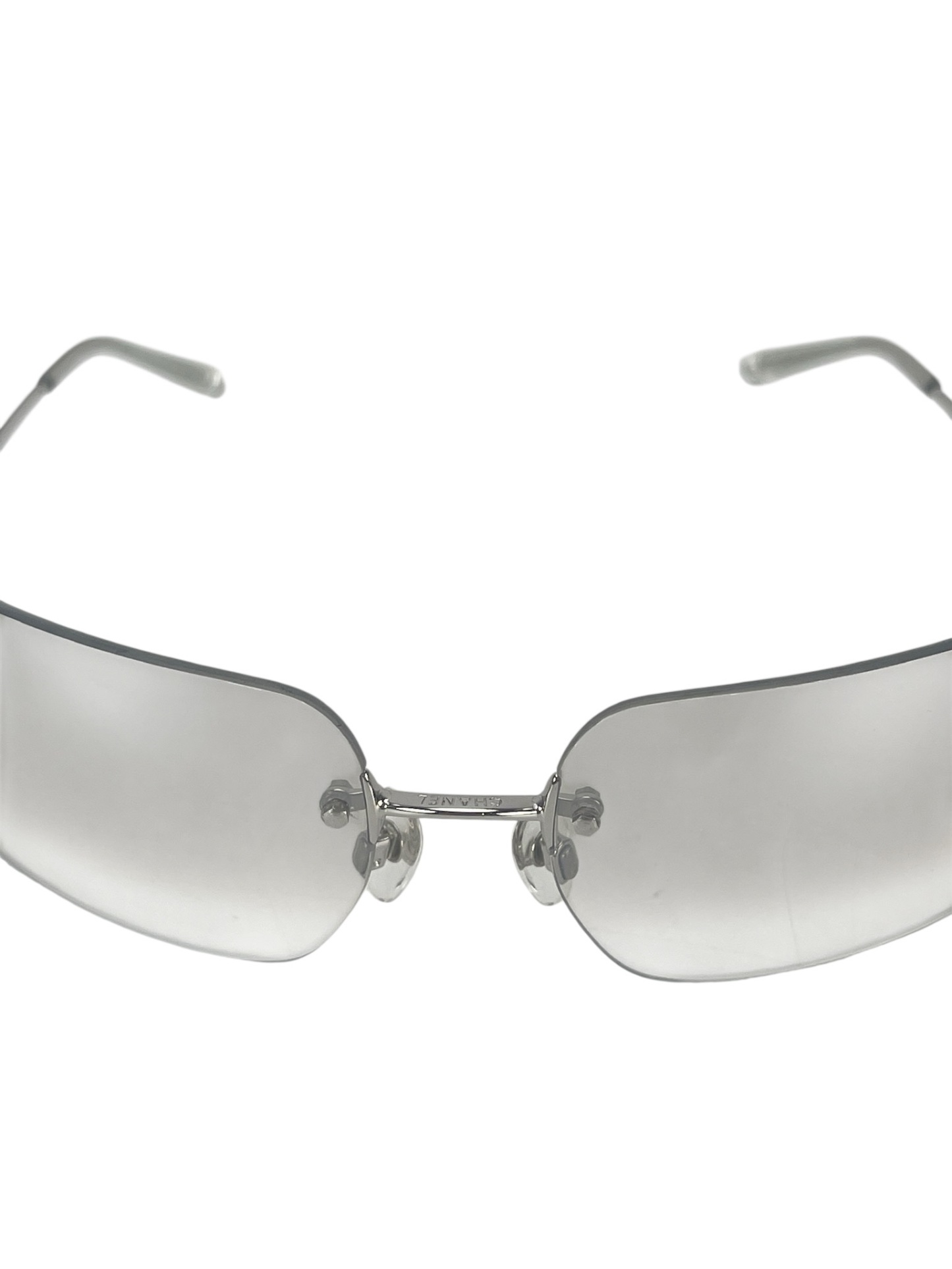 CHANEL - Grey CC Logo Sunglasses
